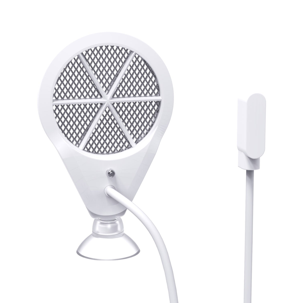 White mesh reaector for the Chihiros Doctor Gen 5 - with a mesh cover and a small connector on a white background