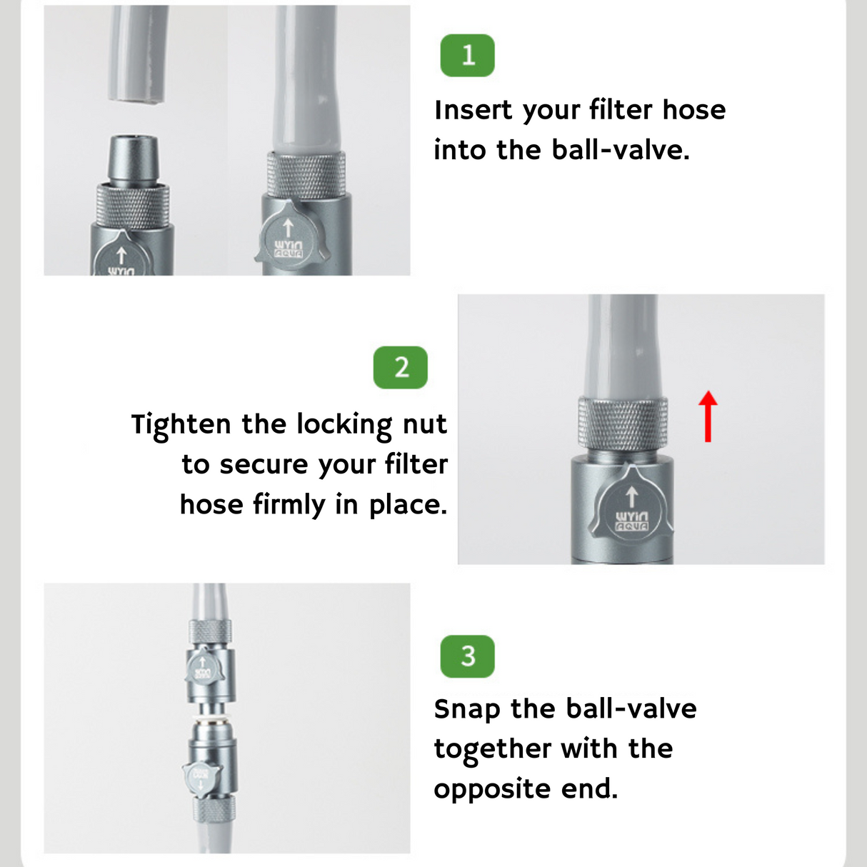 Wyin Aqua Quick-Plug Filter Hose Connector