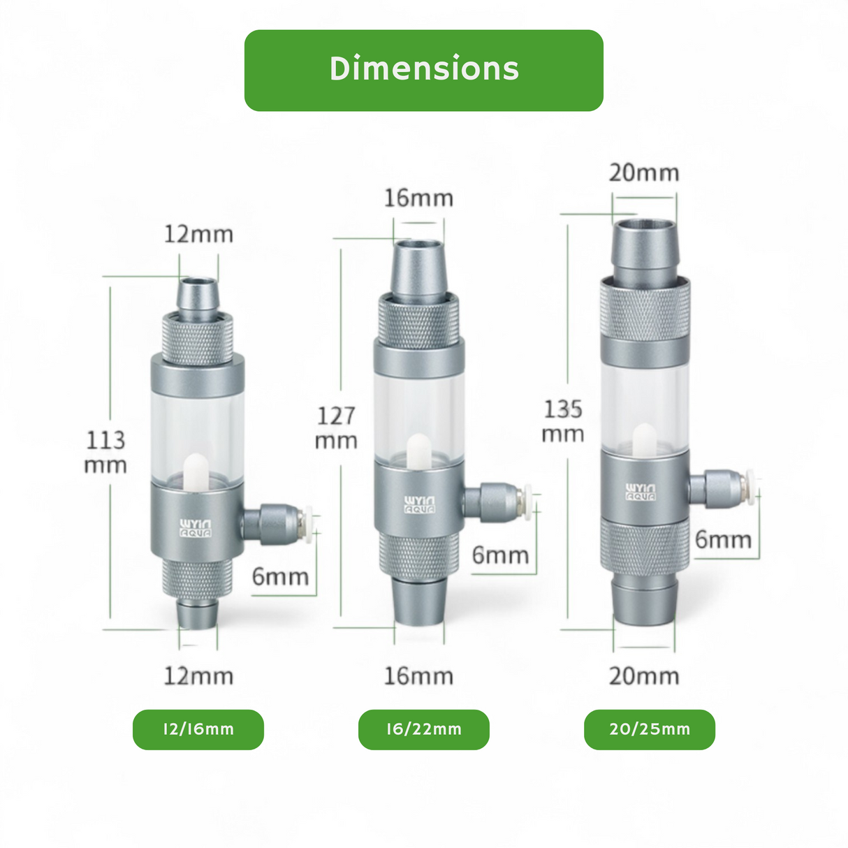 Wyin Aqua External Inline CO₂ Diffuser