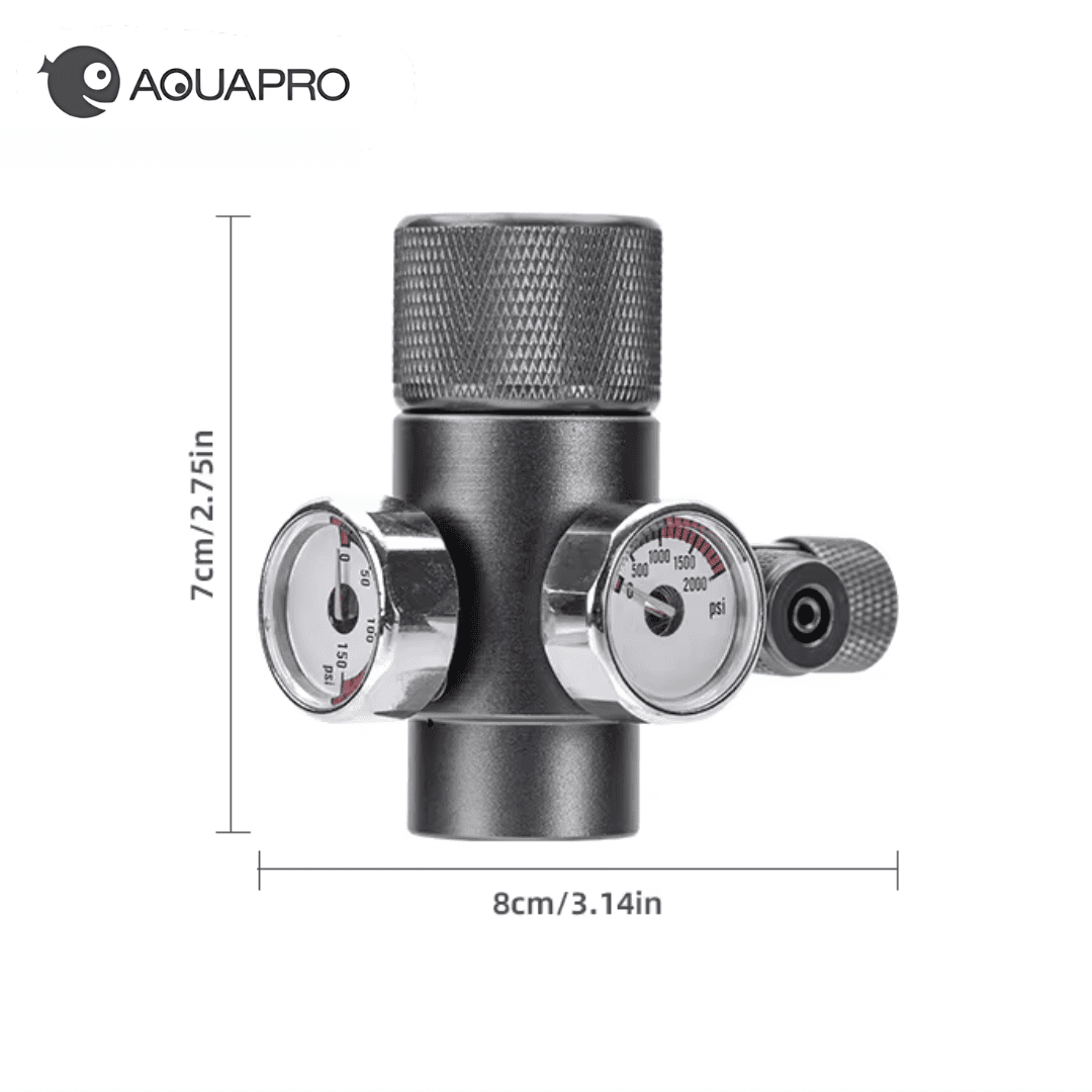 Aquapro Compact CO2 Regulator with Advanced Motorized Solenoid - The Aquascape Shop