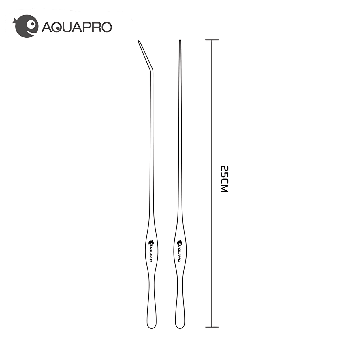 Aquapro Pro Plant Tweezers - Silver - The Aquascape Shop