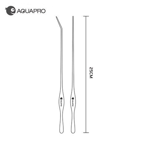 Aquapro Pro Plant Tweezers - Silver - The Aquascape Shop
