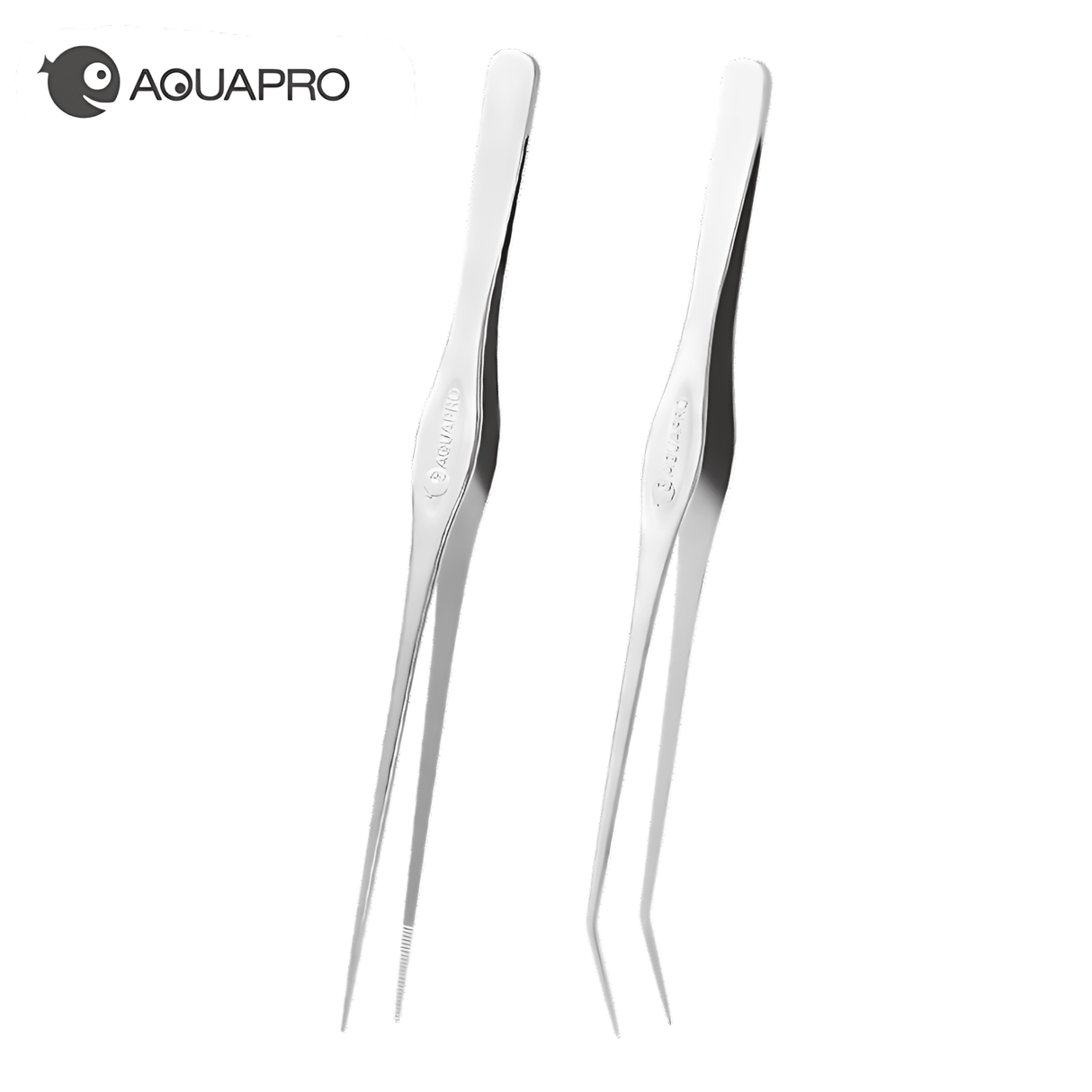 Aquapro Pro Plant Tweezers - Silver - The Aquascape Shop