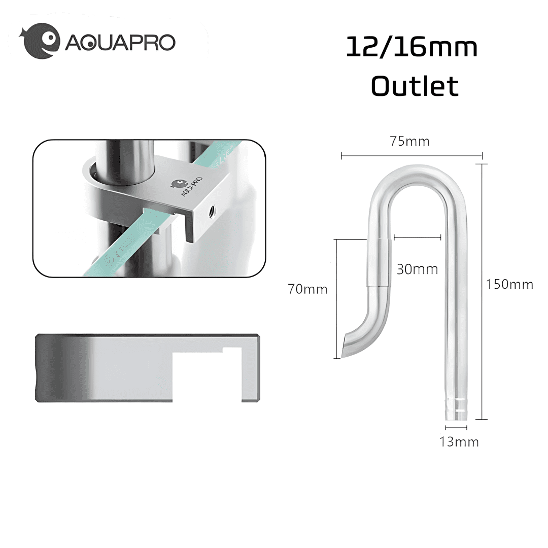 Aquapro ProFlow Stainless Steel Filter Pipes - The Aquascape Shop