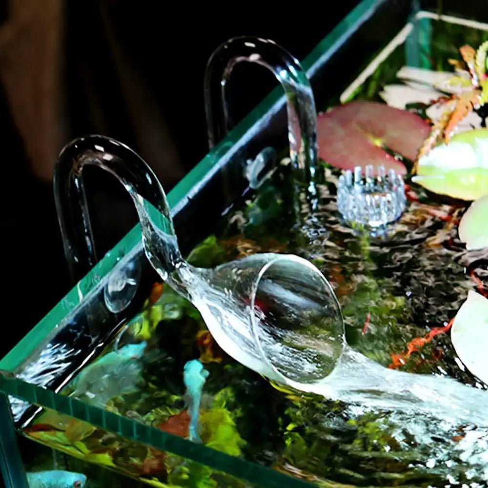 Aquarium Glass External Filter Inlet Pipe with Integrated Surface Skimmer - The Aquascape Shop