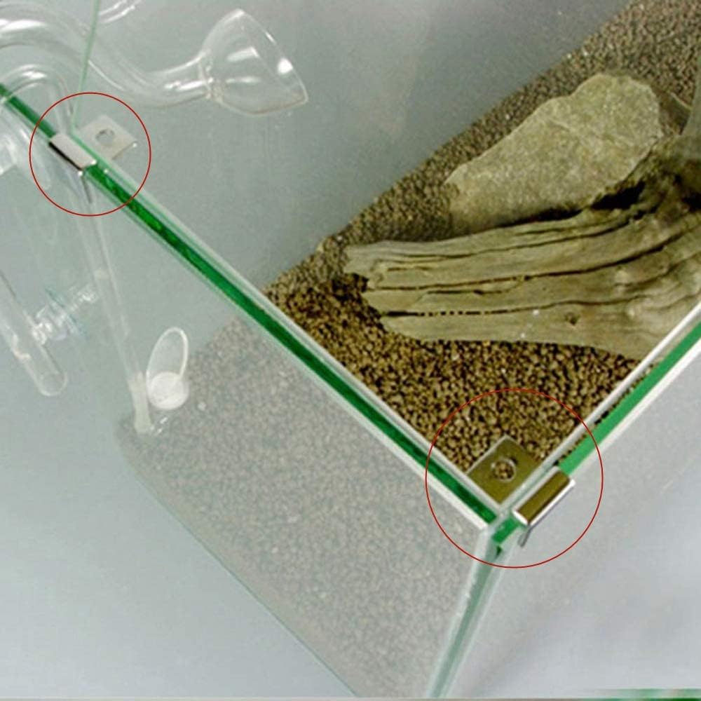 Aquarium Glass Lid Clips – Stainless Steel Holders with Silicone Pads - Set of 4 - The Aquascape Shop