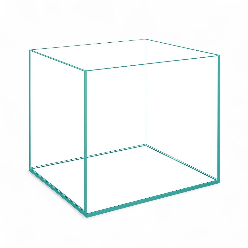 Aquascaping Essentials Ultra Clear Rimless Cube Aquarium – 64L (40x40x40cm, 6mm Glass) - The Aquascape Shop