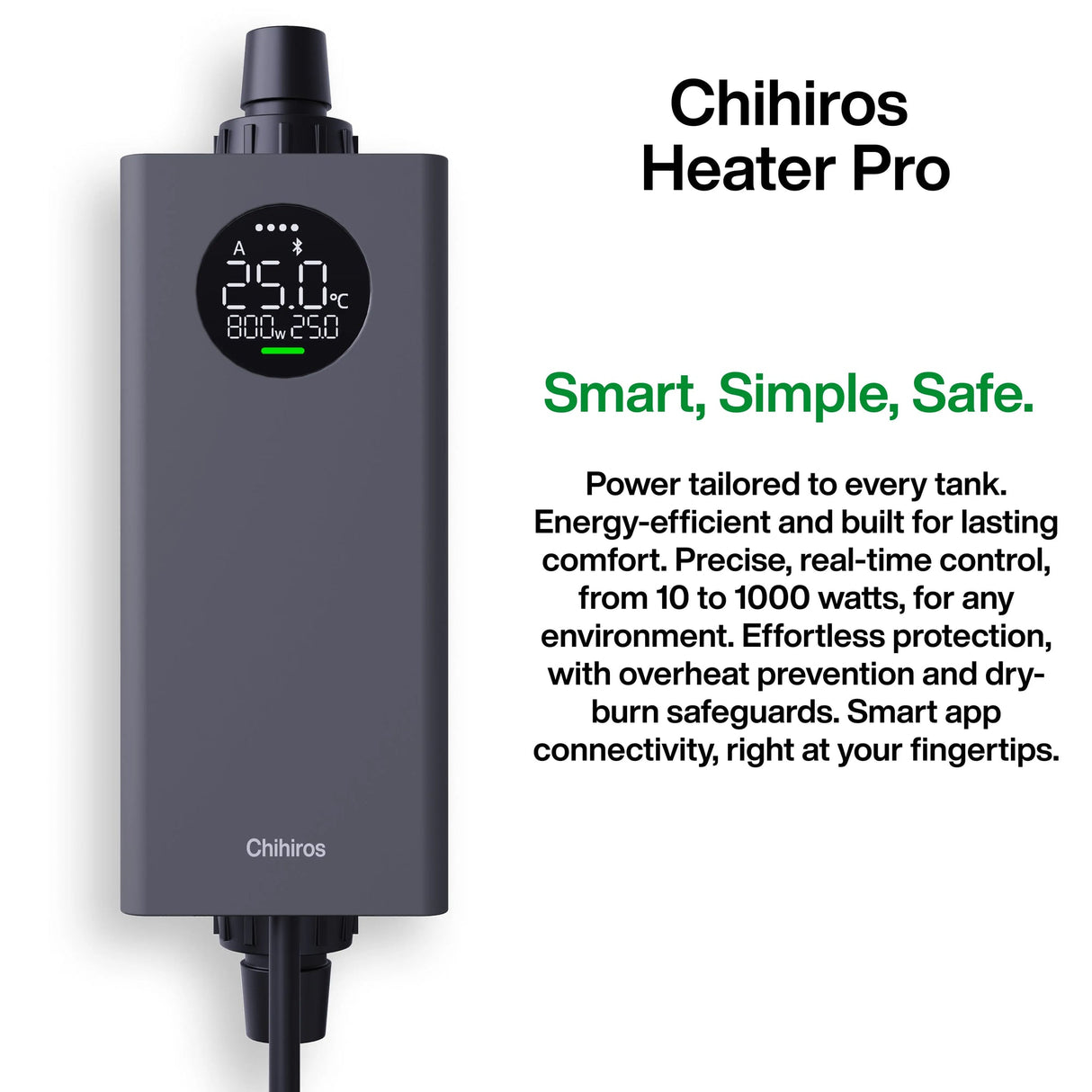 Chihiros Heater Pro – Smart External Aquarium Heater | 10W–1000W - The Aquascape Shop