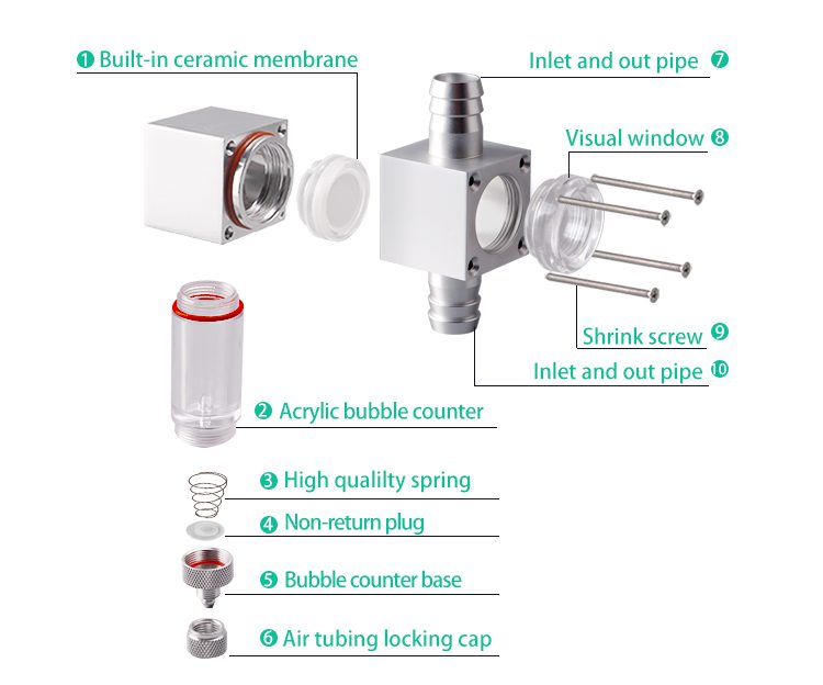 External Inline Co2 Diffuser - The Aquascape Shop