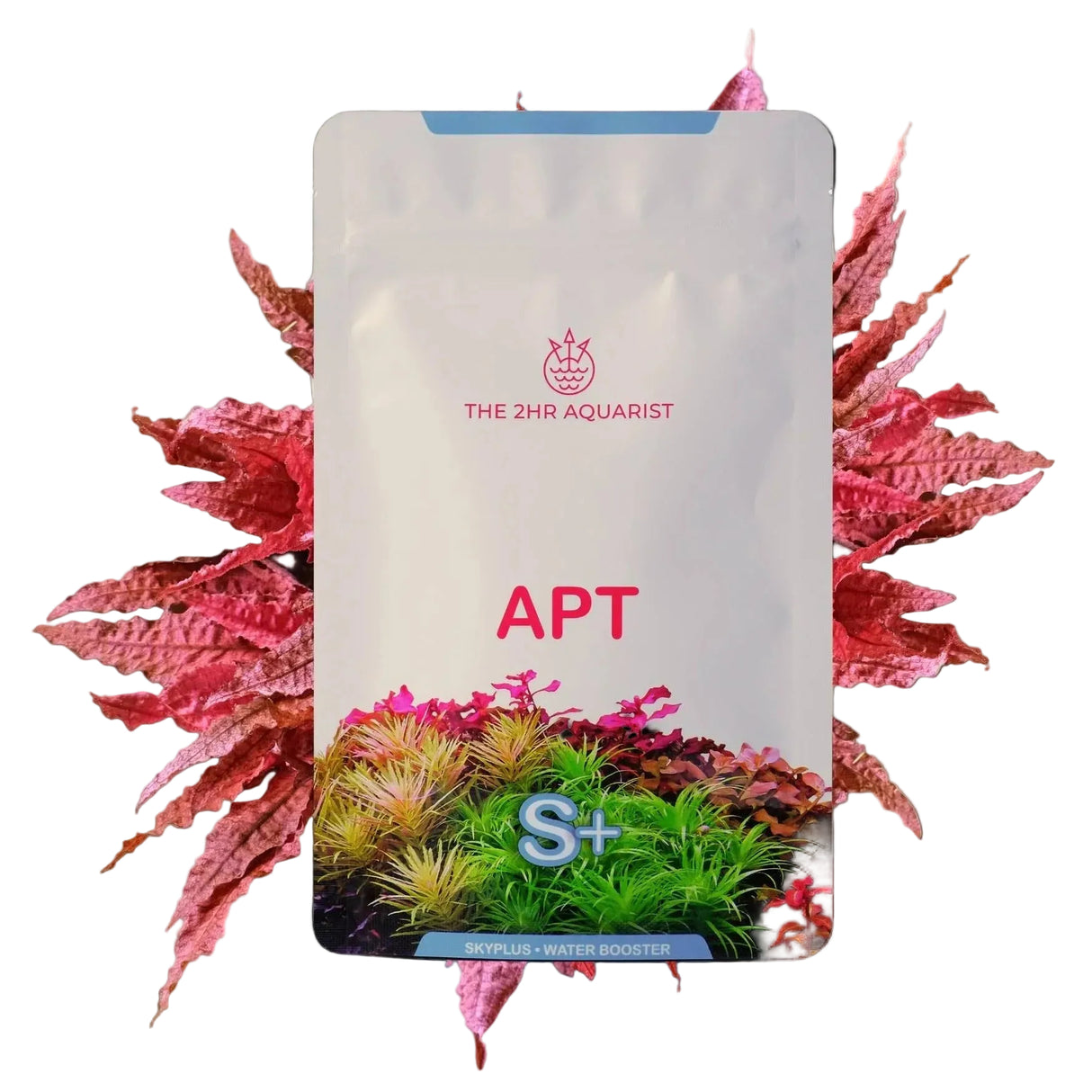 Product packaging with 'The 2HR Aquarist' branding and colorful aquatic plants design on a white background.