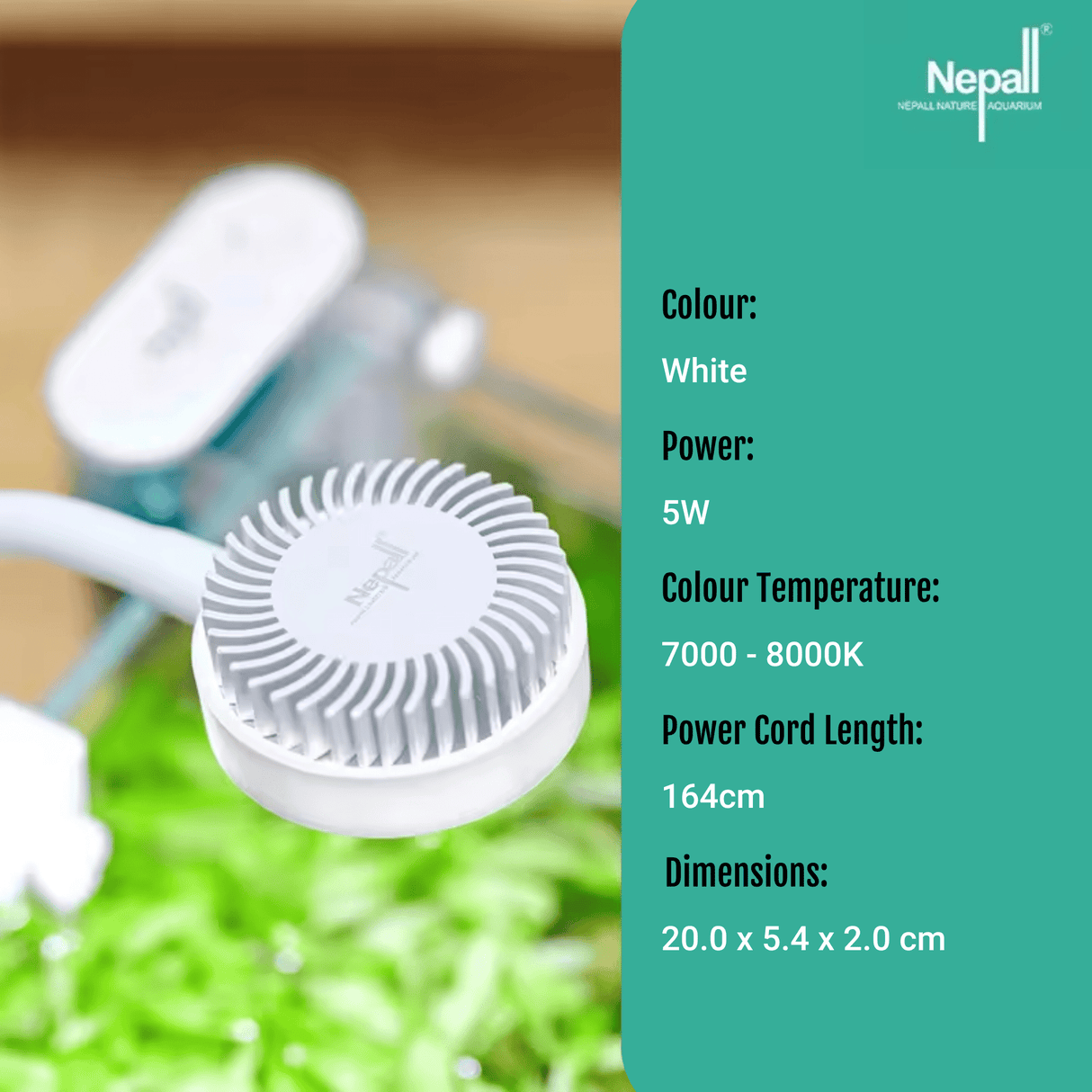 Nepall Adjustable Clip - On LED Light with Heat Sink - The Aquascape Shop