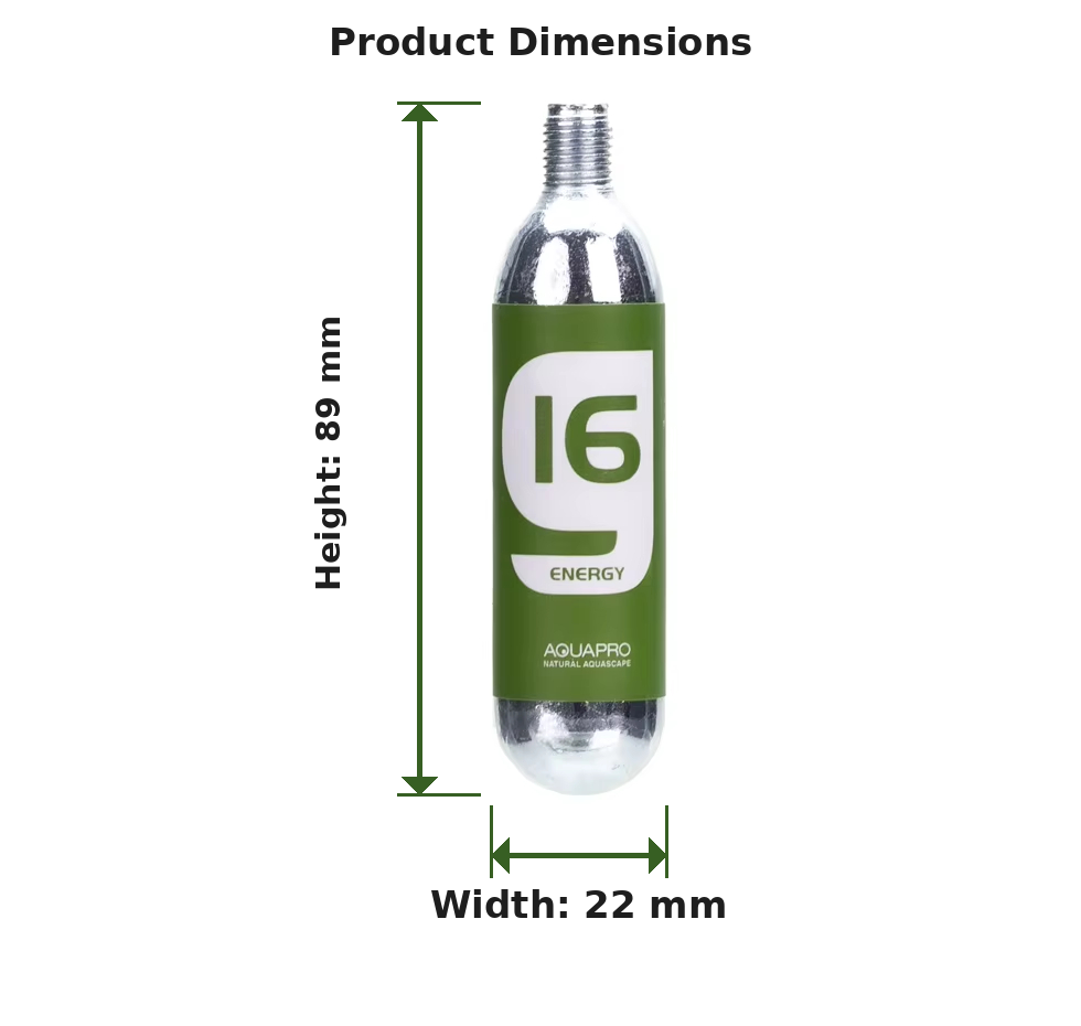 16g Disposable CO₂ Cartridges – 5-Pack