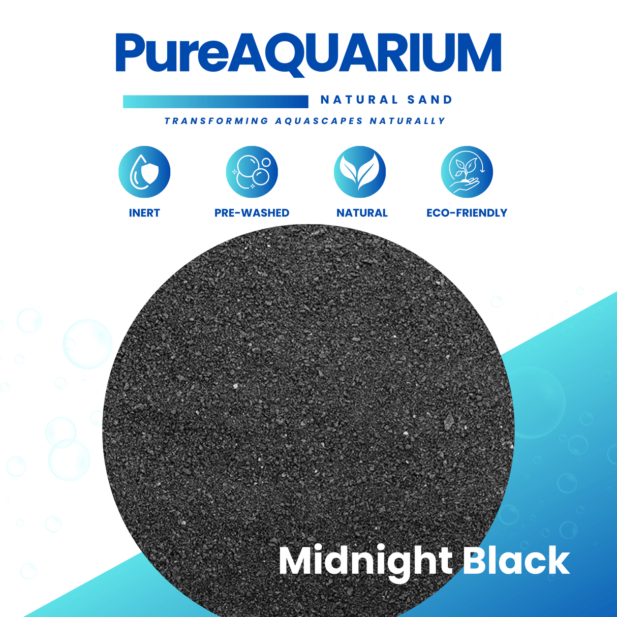 PureAquarium Natural Sand - Midnight Black - The Aquascape Shop