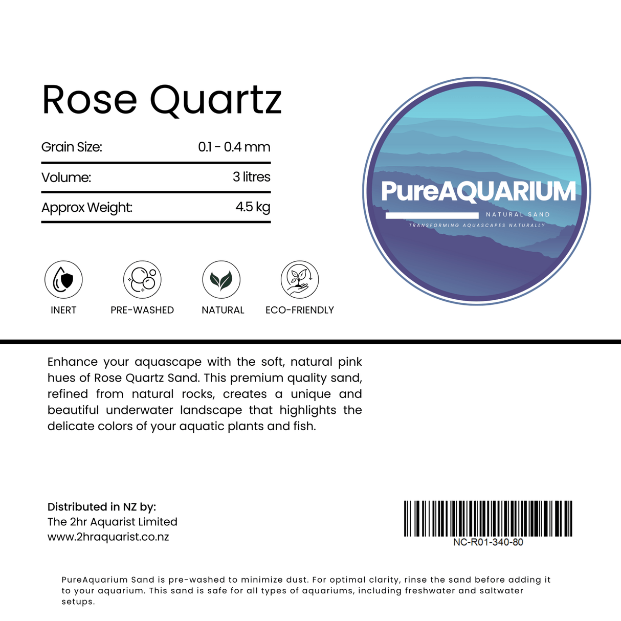 PureAquarium Natural Sand - Rose Quartz - The Aquascape Shop