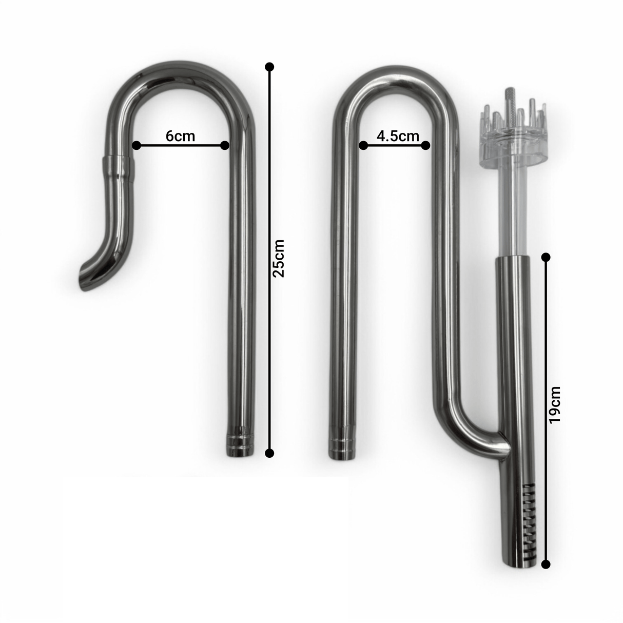 Stainless Steel Aquarium Filter Pipe & Skimmer Adjustable Outlet Complete Set - 16/22mm - The Aquascape Shop