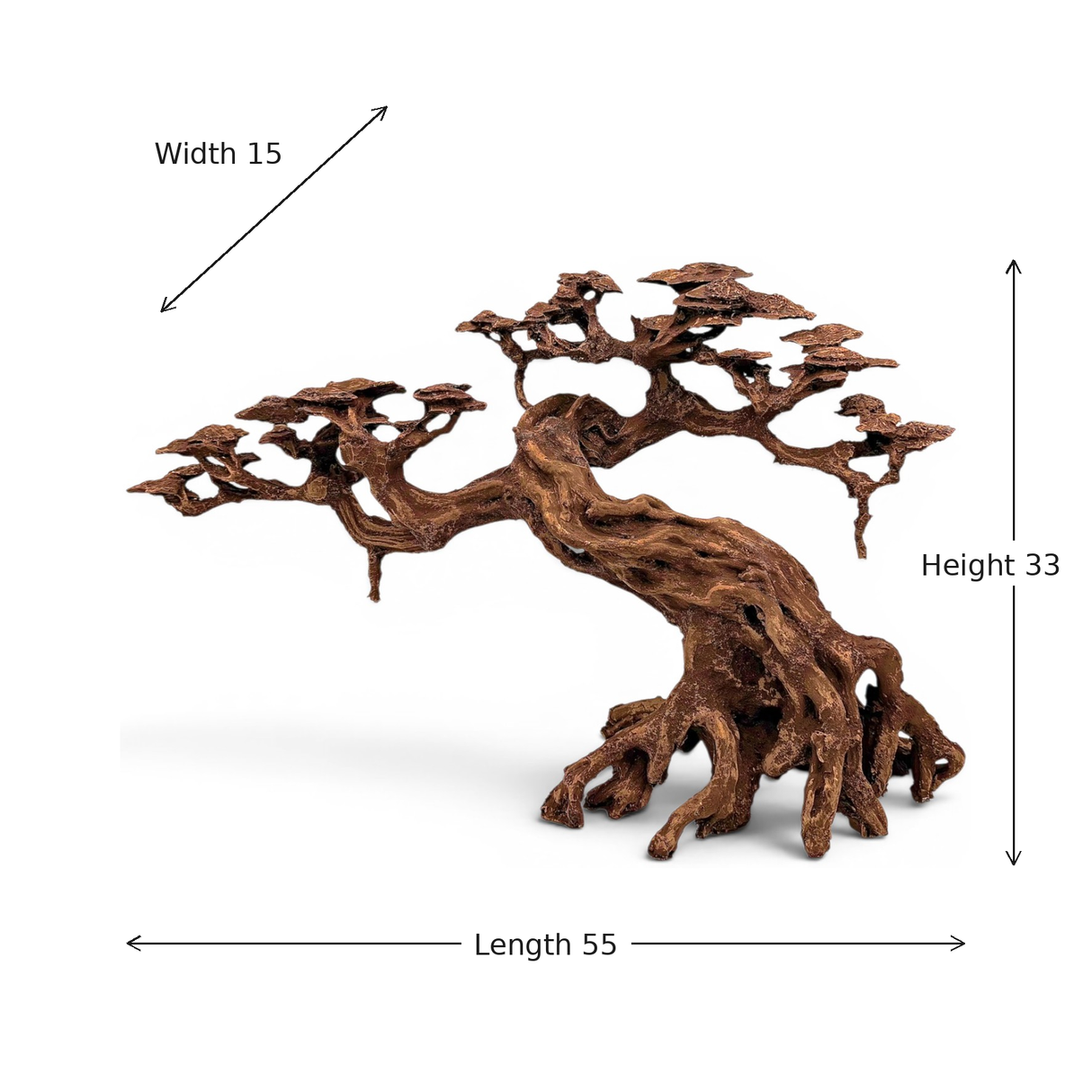 Windswept Resin Bonsai Tree