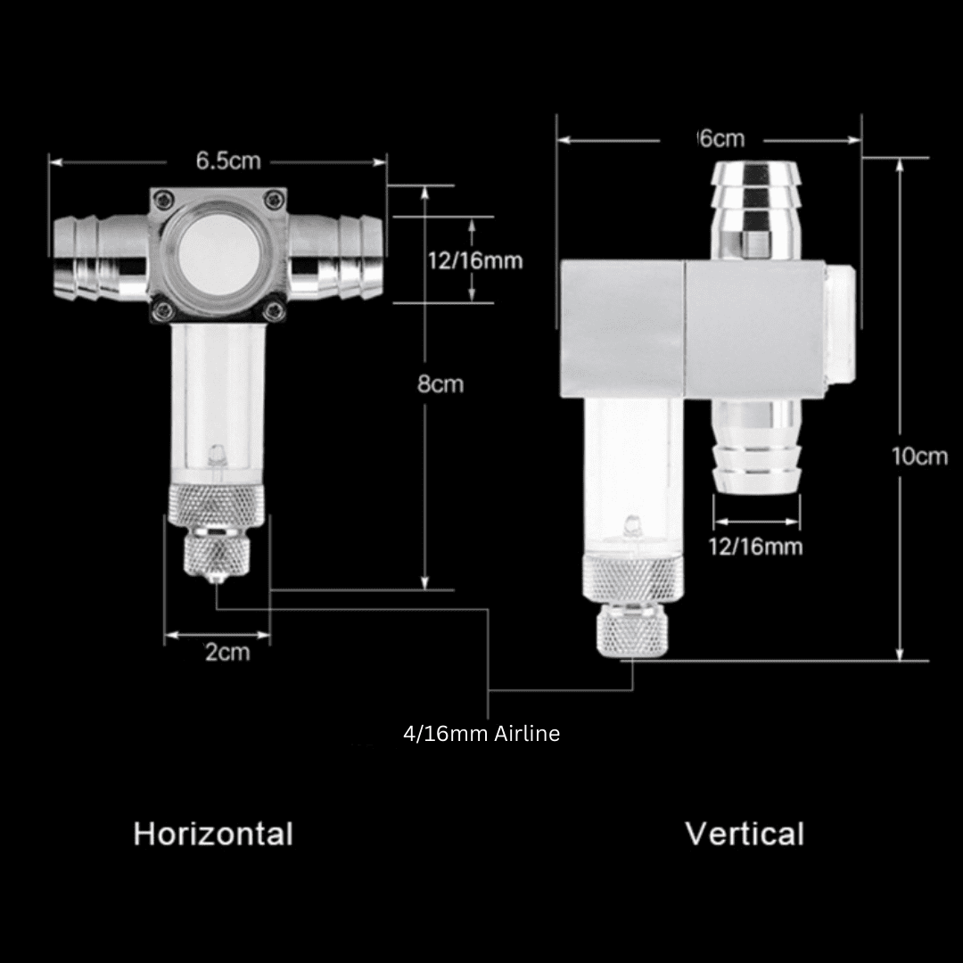 External Inline Co2 Diffuser Dimensions