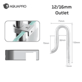 Aquapro ProFlow Stainless Steel Filter Pipes - 12_16mm Outlet