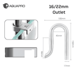 Aquapro ProFlow Stainless Steel Filter Pipes - 16_22mm Outlet