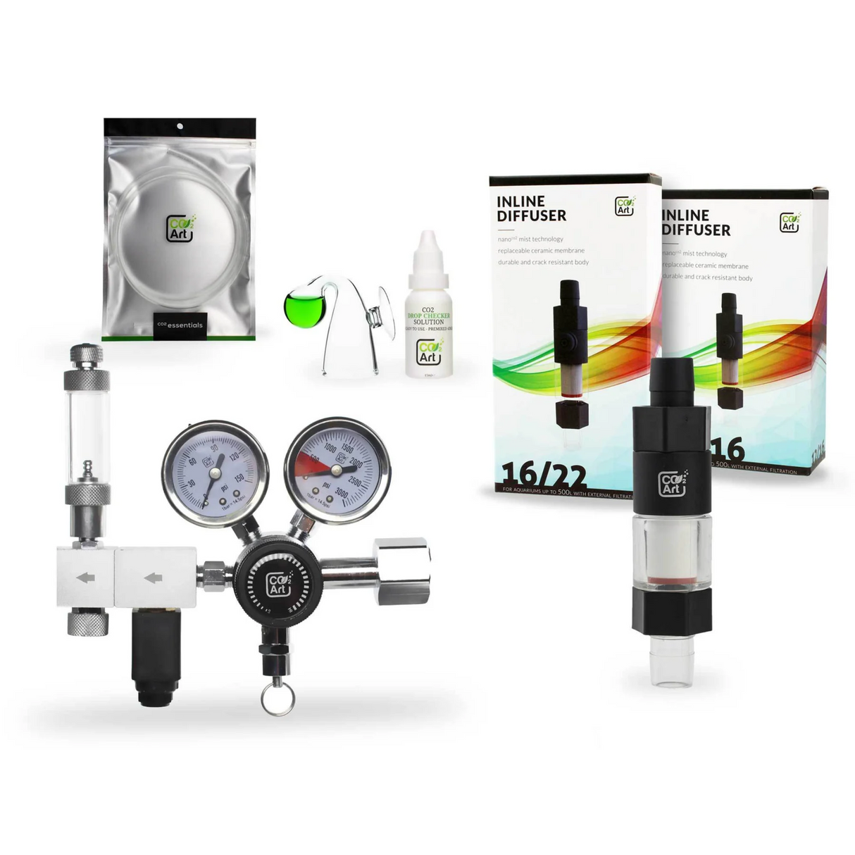 Co2 Art Pro-Elite Series Complete Aquarium CO2 System with Inline Co2 Diffuser