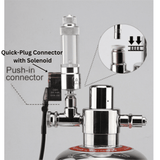 DIY Stainless Steel Co2 Generator 1.3L - Quick Plug & Bubble Counter