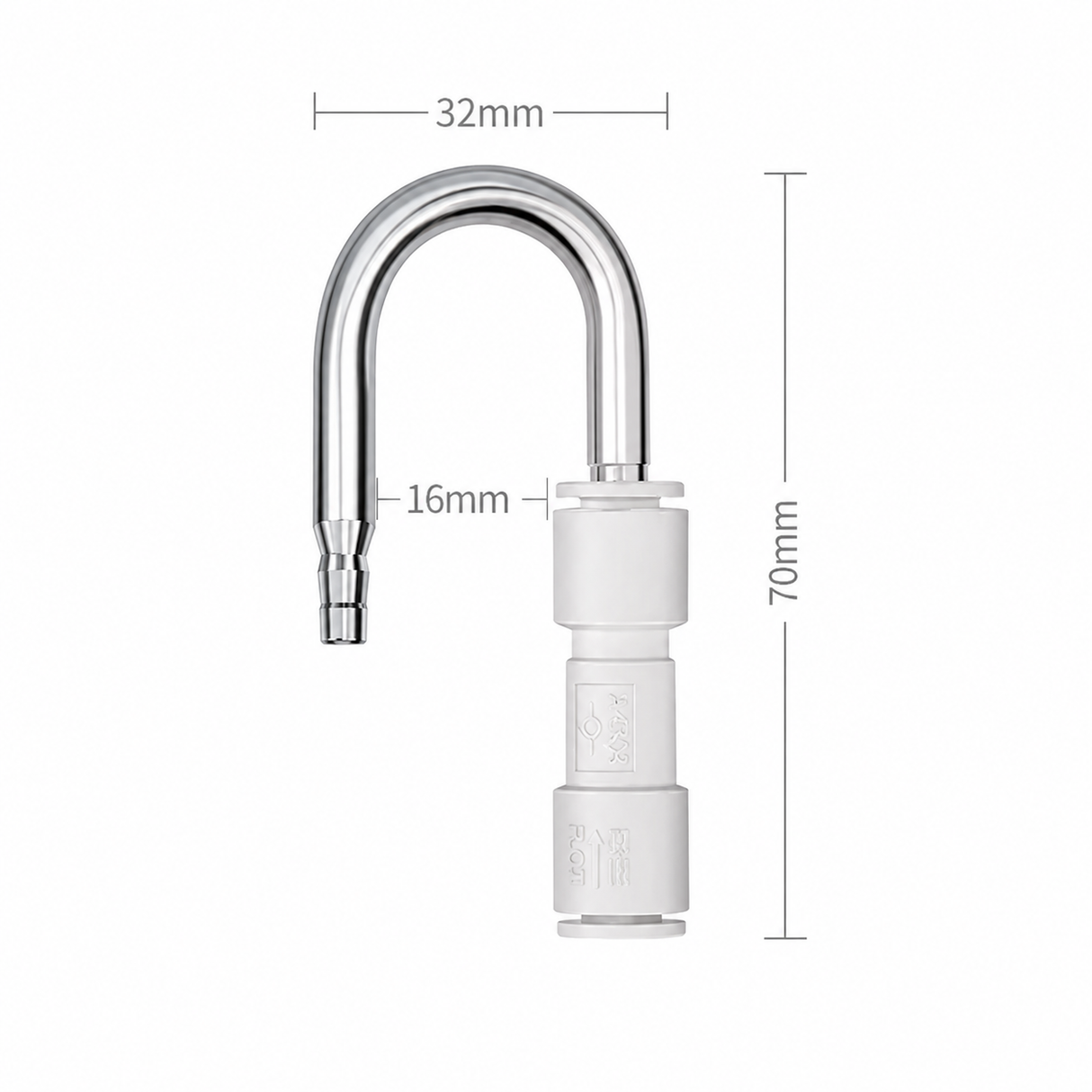Week Aqua Stainless Steel CO2 U-Bend Pipe with Check Valve
