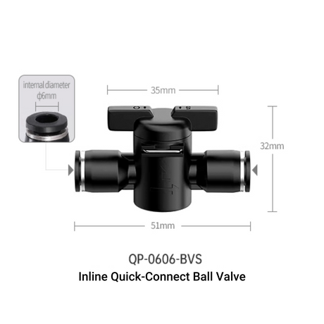 Week Aqua Inline Quick-Connect Ball Valve