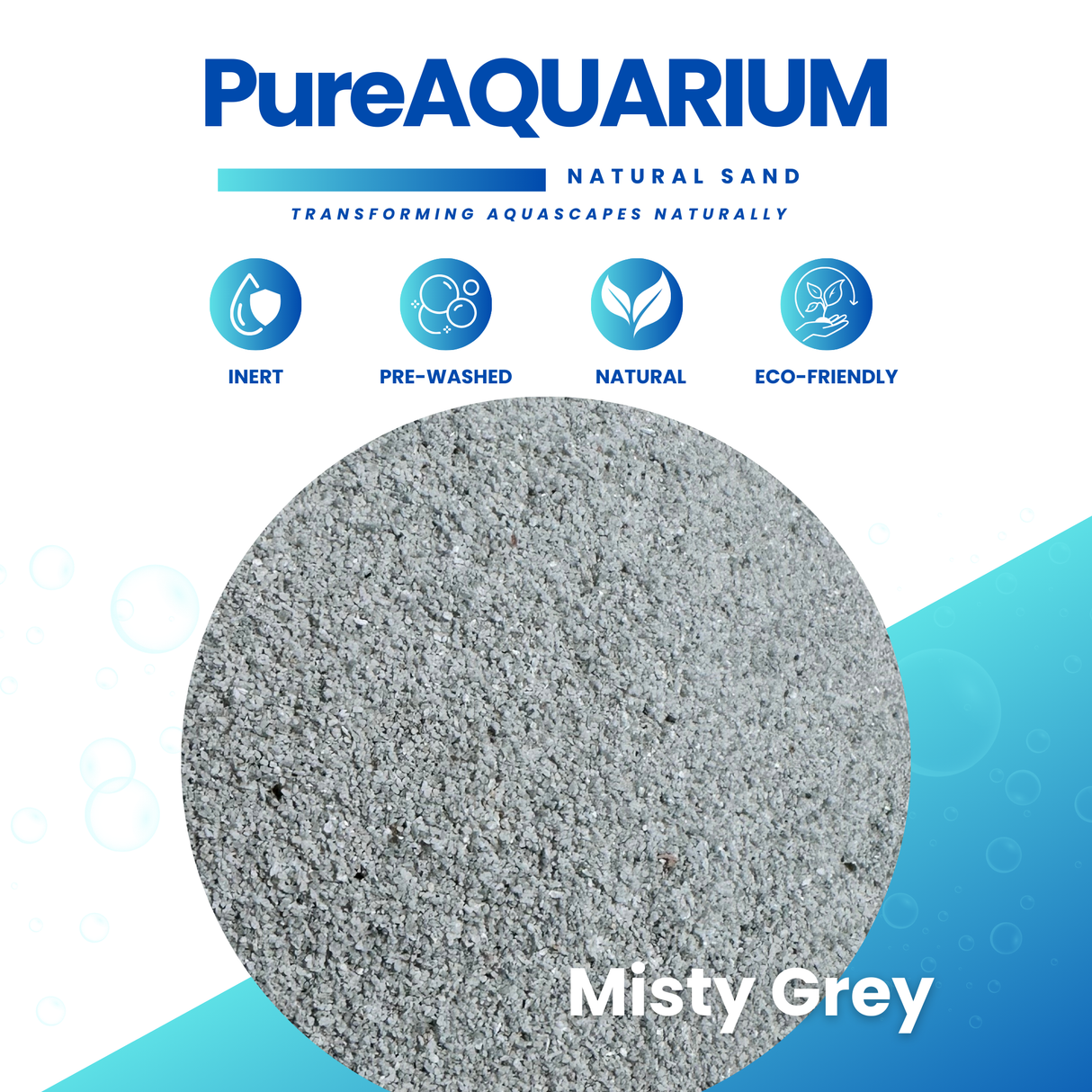 PureAquarium Sand – Misty Grey