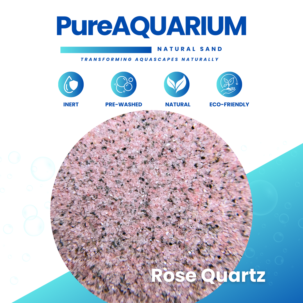 PureAquarium Natural Sand - Rose Quartz