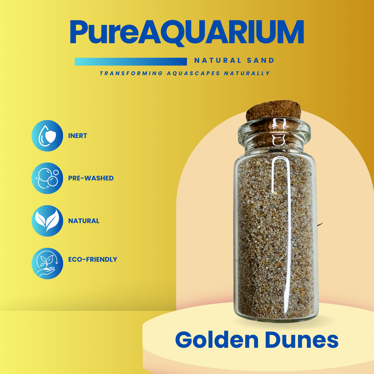 PureAquarium Natural Sand - Golden Dunes