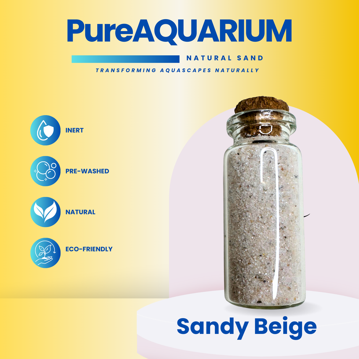 PureAquarium Sand - Sandy Beige