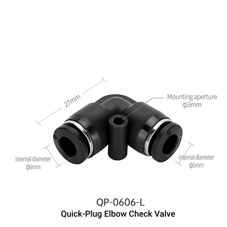 Week Aqua Quick-Plug Elbow Check Valve