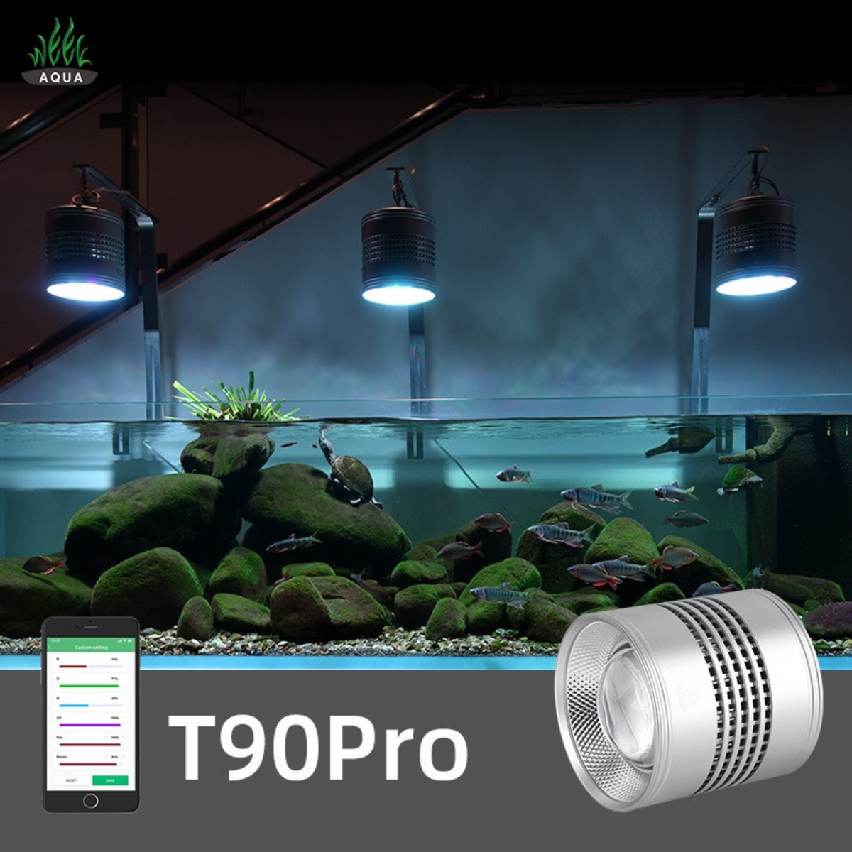 ※ジャンク品※ KAPURA AQUA（WEEKAQUA） T90 Pro Week Aqua T90 Pro RGB-UV LED 45-60cm | The Aquascape Shop