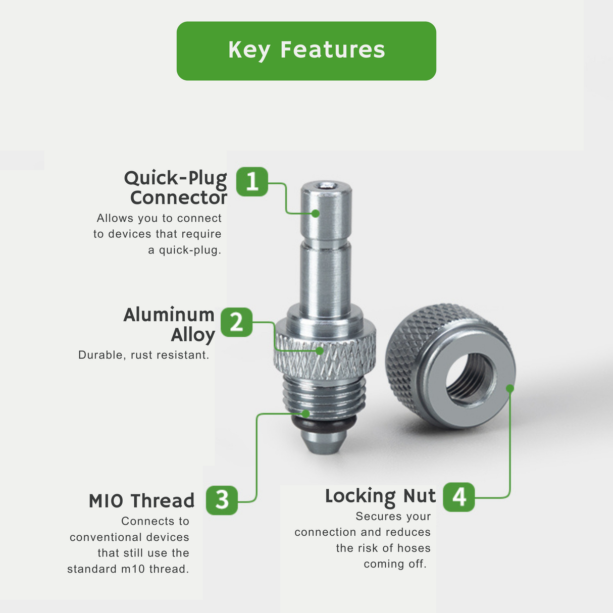 Wyin Aqua Quick-Plug CO₂ Adapter