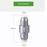 Wyin Aqua Quick-Plug Aluminum CO₂ Check Valve