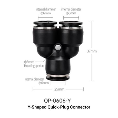 Week Aqua Y-Shaped Quick-Plug Connector