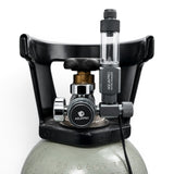 Aquapro Single Stage Compact CO2 Regulator showing the working pressure gauge and precision needle valve - The Aquascape Shop
