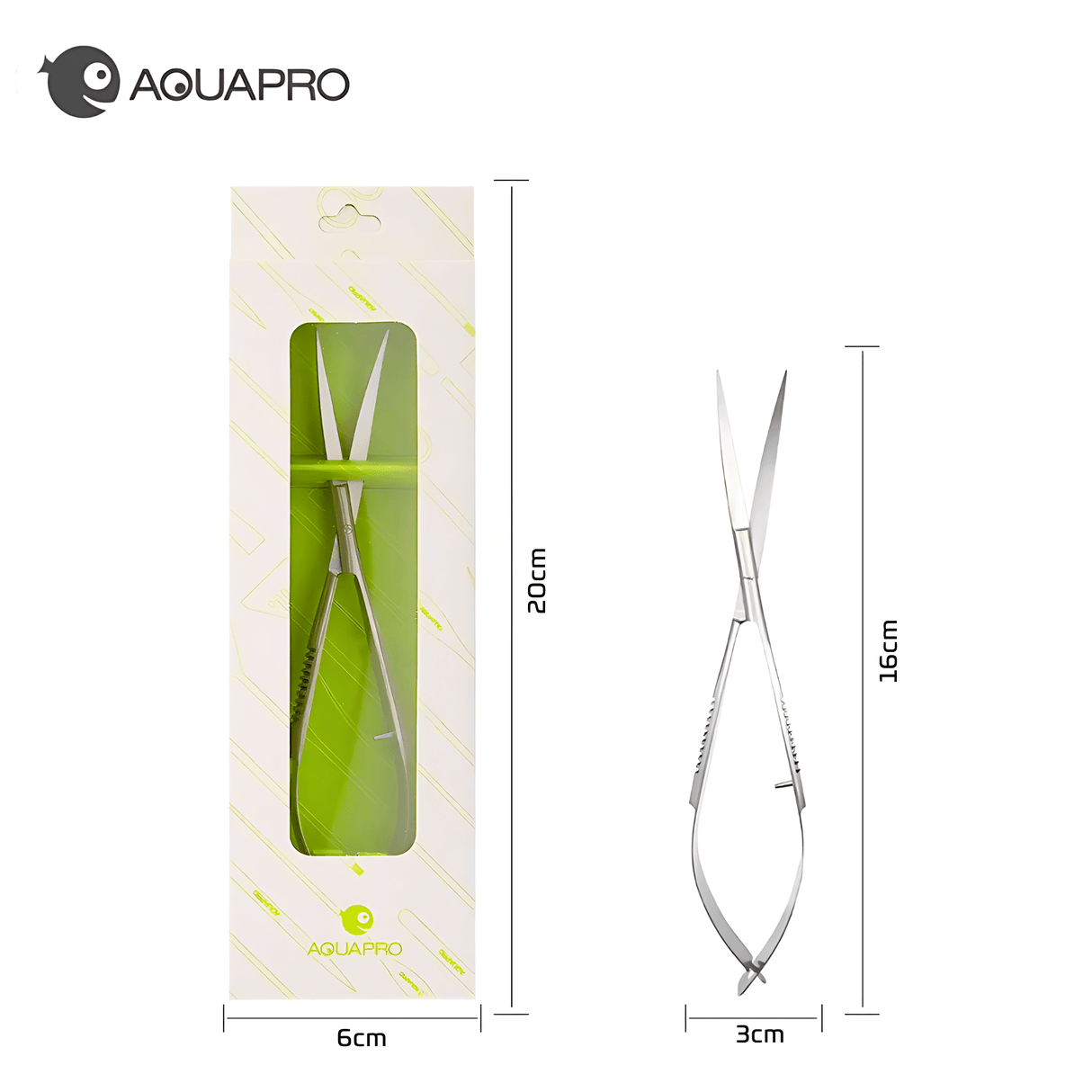 Aquapro Curved Spring Aquarium Scissors - The Aquascape Shop