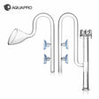 Aquapro glass lily pipe set with surface skimmer: skimmer inlet and lily outlet with suction cups