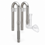 Aquapro stainless steel inflow and outflow assembled with holders and clear lily skimmer outlet