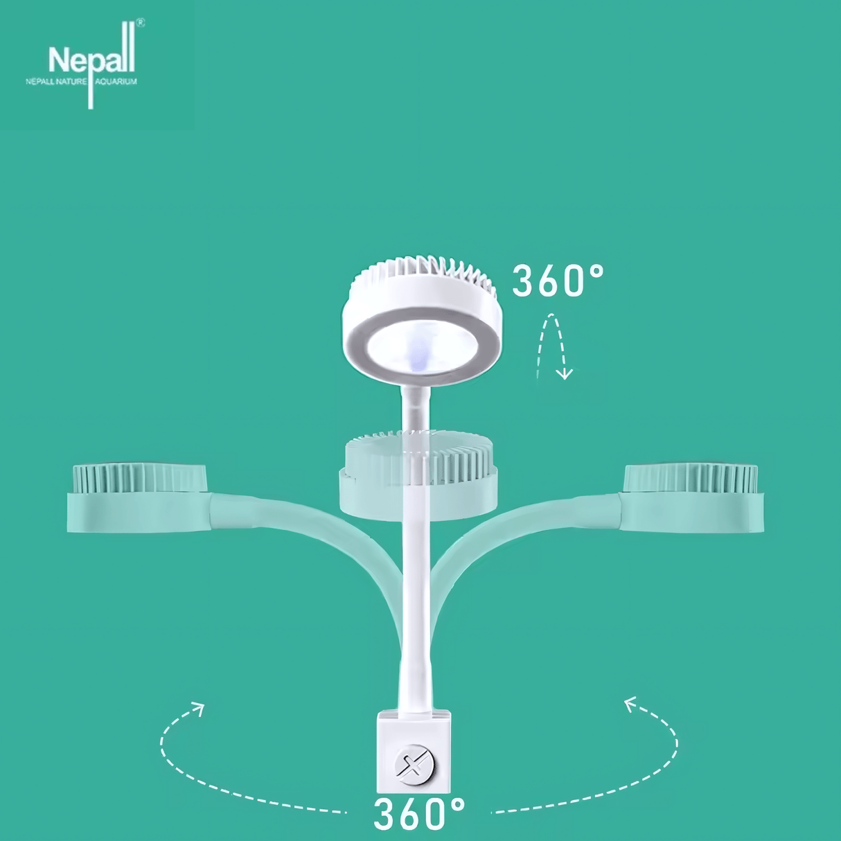 Nepall Adjustable Clip - On LED Light with Heat Sink - The Aquascape Shop