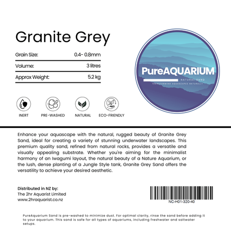 PureAquarium Sand - Granite Grey - The Aquascape Shop