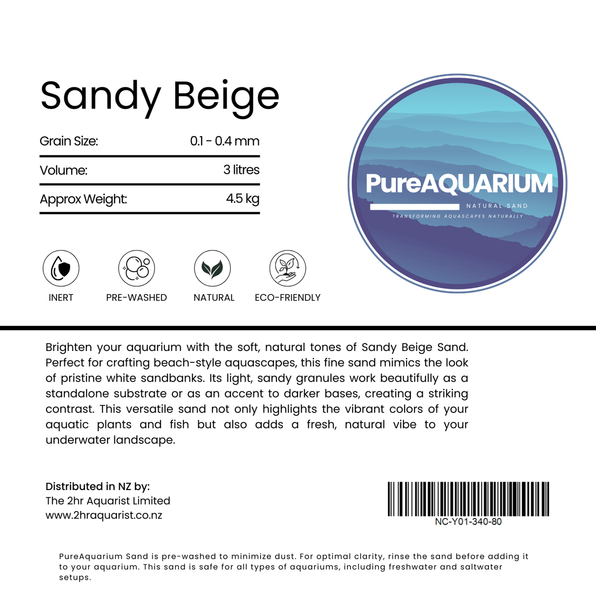 PureAquarium Sand - Sandy Beige - The Aquascape Shop