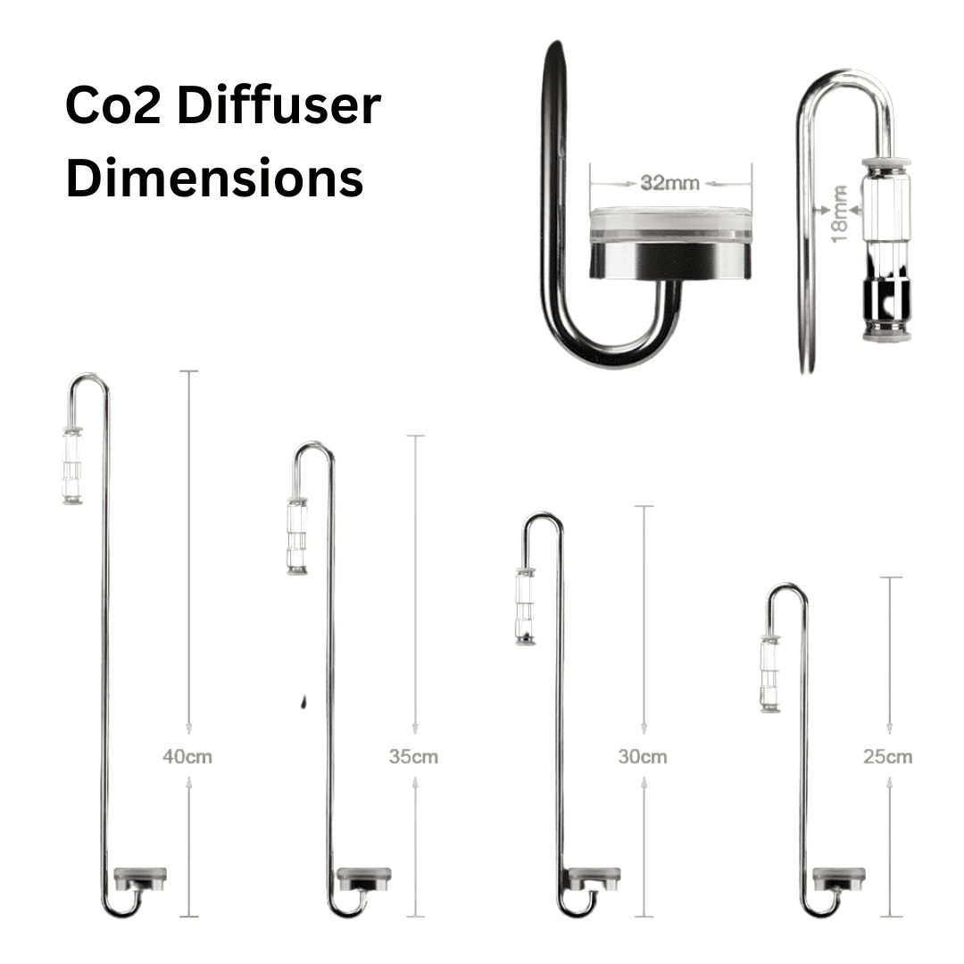 Stainless Steel Extended Co2 Diffuser - The Aquascape Shop