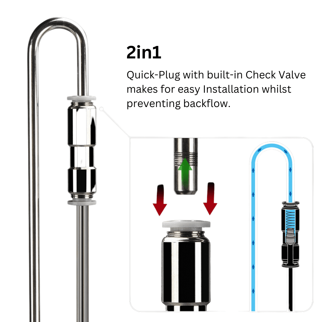 Stainless Steel Extended Co2 Diffuser - The Aquascape Shop