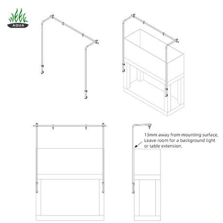 Week Aqua Back - Mount Aquarium Cabinet Light Stand - The Aquascape Shop