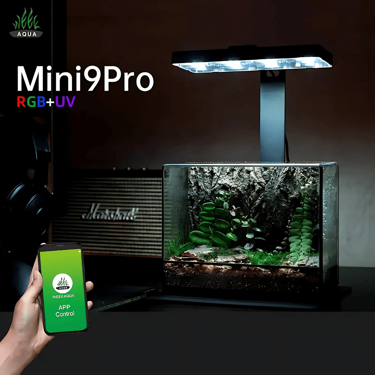 Week Aqua Mini9Pro RGB - UV LED B3.0 V2 - The Aquascape Shop