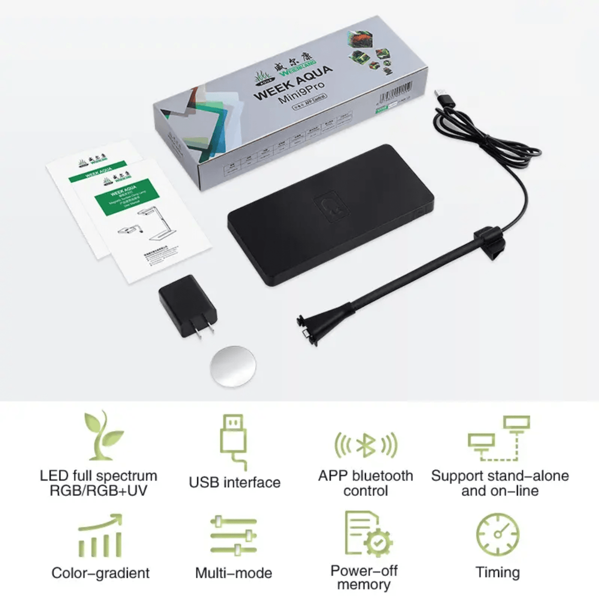 Week Aqua Mini9Pro RGB - UV LED B3.0 V2 - The Aquascape Shop