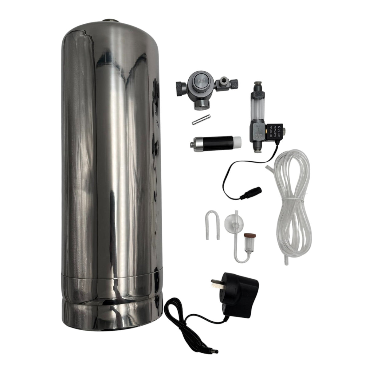 Wyin Aqua Citric Acid CO₂ System – Stainless Steel 5L Complete Kit with Regulator, Solenoid & Diffuser - The Aquascape Shop