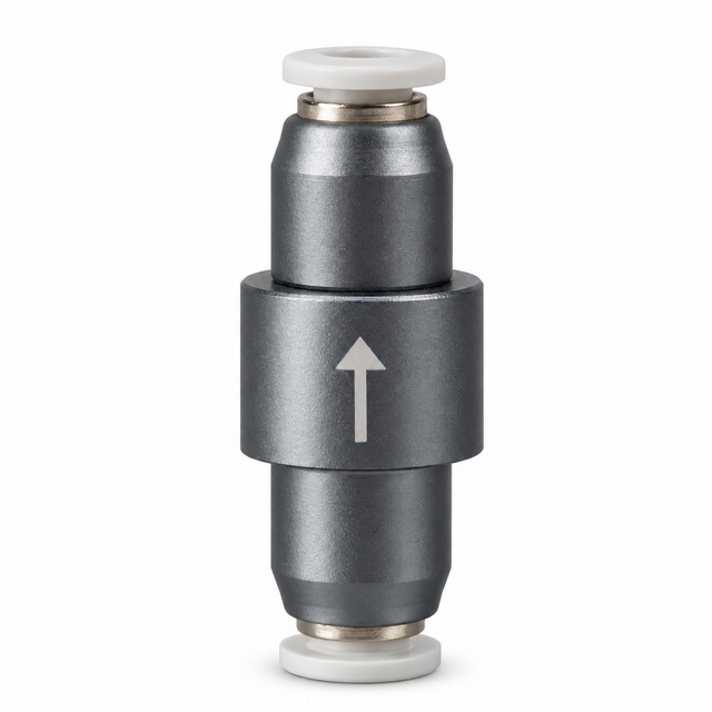 Wyin Aqua quick plug CO2 check valve for 4/6mm tubing, aluminium one-way valve
